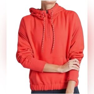 Athleta Ascend 1/4 Zip Hoodie in Passionfruit Coral Size SM